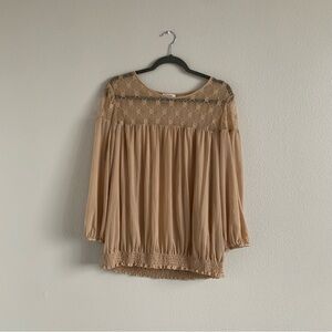 SOLD Elegant Beige Women's Top